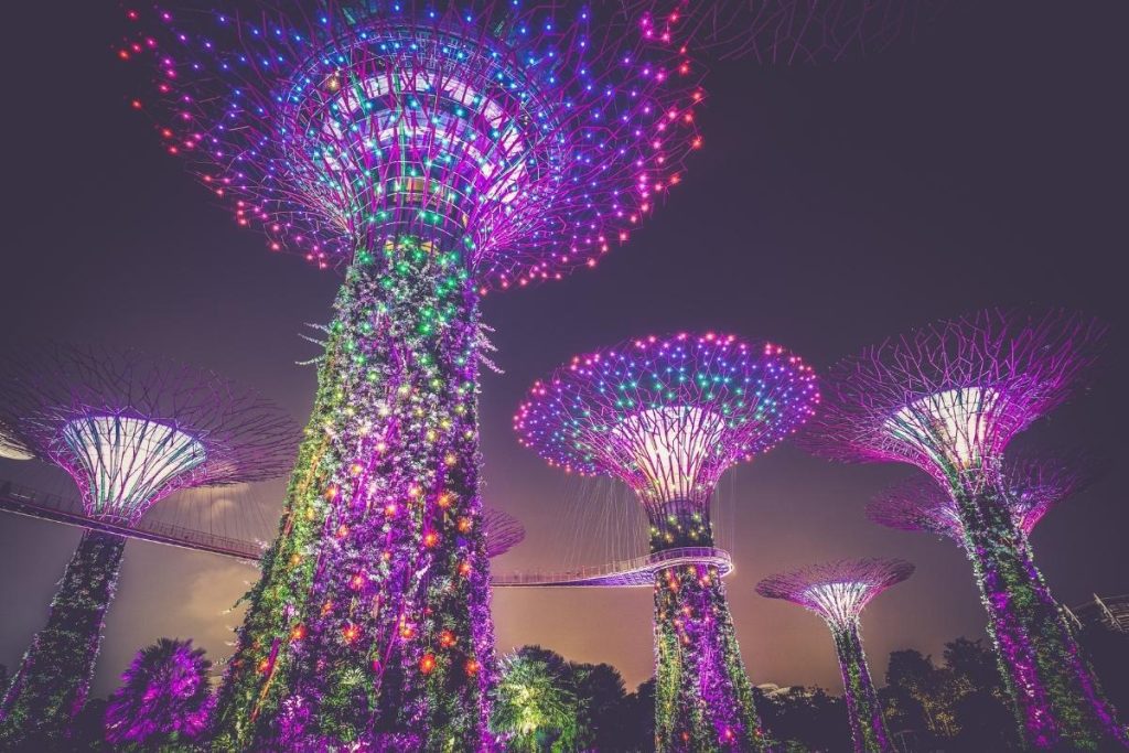 Fotografía de luz LED en Singapur.