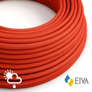 Cable textil rojo para exteriores efecto seda CLSM09