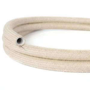 Tubo flexible revestimiento textil CLRN01 lino natural neutro Ø20 mm