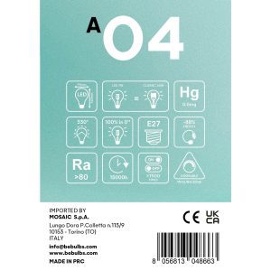 Bombilla LED Media Esfera Globo Plateada G95 4