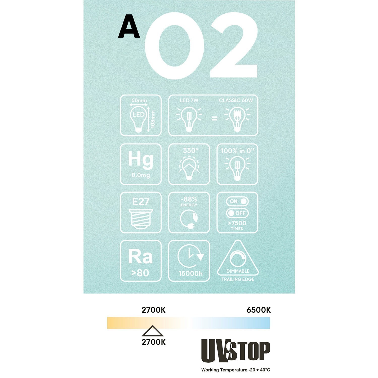 Bombilla LED Media Esfera Gota Plateada 4