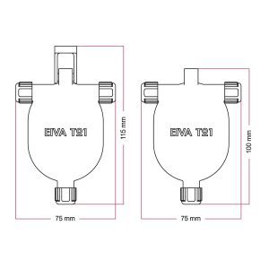 Derivación para exteriores EIVA-3 sellado a presión IP65 blanco 6