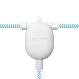 Derivación para exteriores EIVA-3 sellado a presión IP65 blanco
