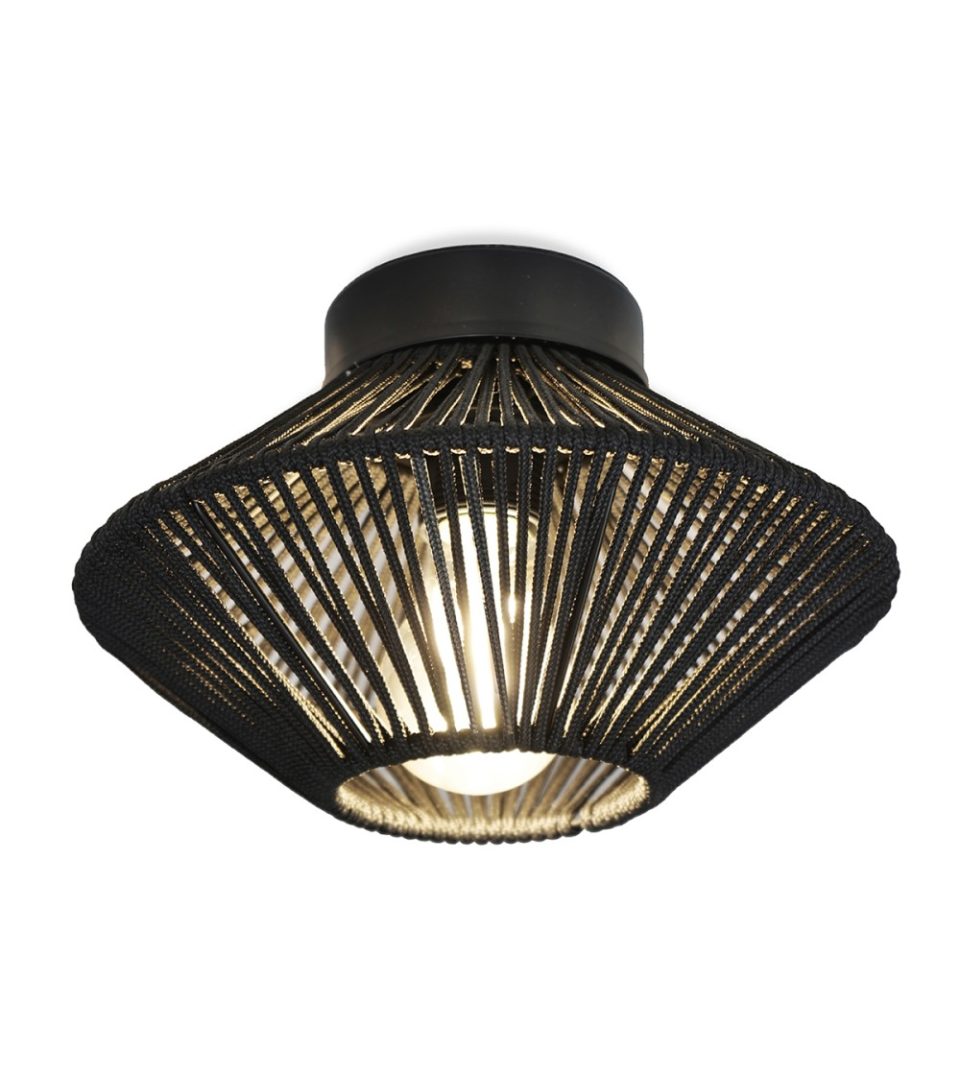 Lámpara de pared o techo Laos Negro Ø 400mm