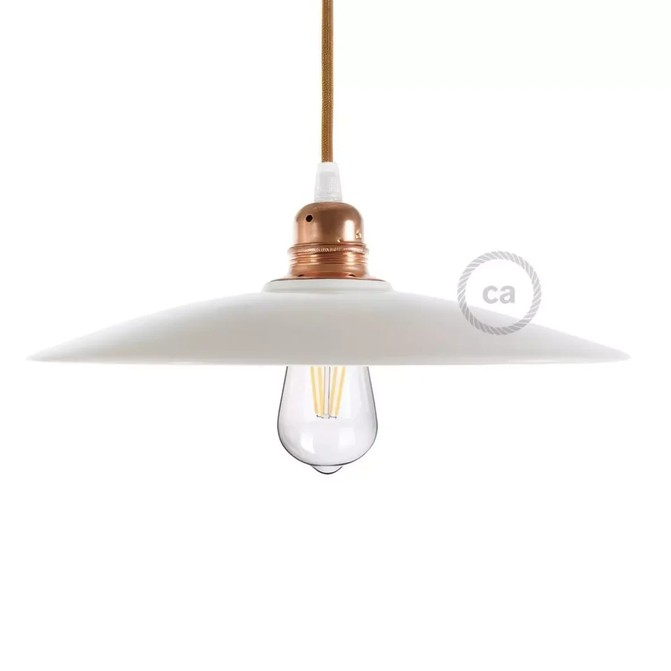 Pantalla Plato Blanco brillante cerámica para suspensión