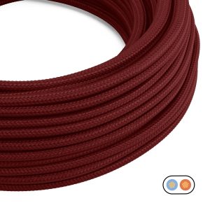 cable-electrico-textil-plano-en-color-burdeos-brillante-pm19