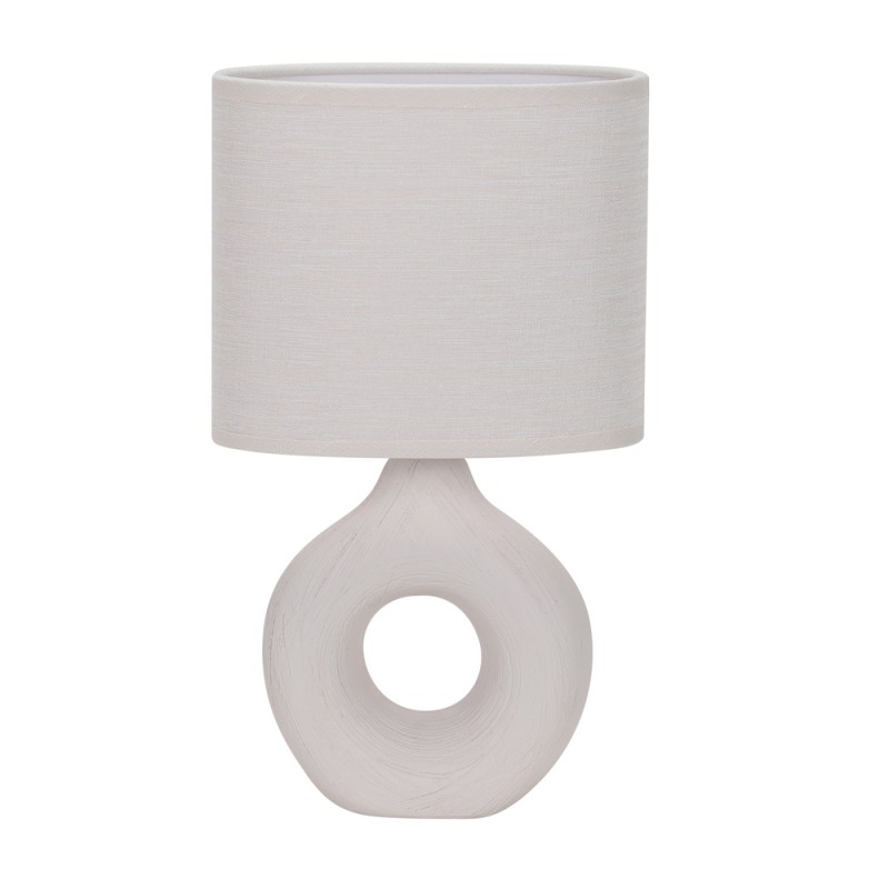 Lámpara de mesa cerámica Blanca Ellie