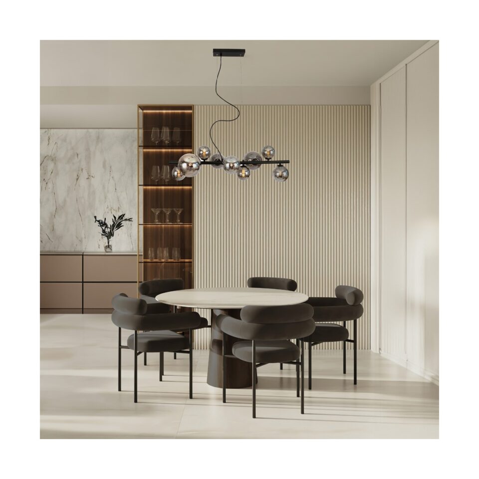 Lámpara colgante Boston Negro 9xG9