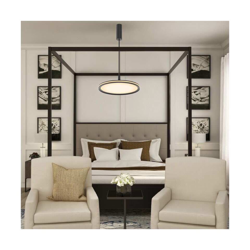 Lámpara colgante LED Vivit Negro 50W 5400Lm CCT